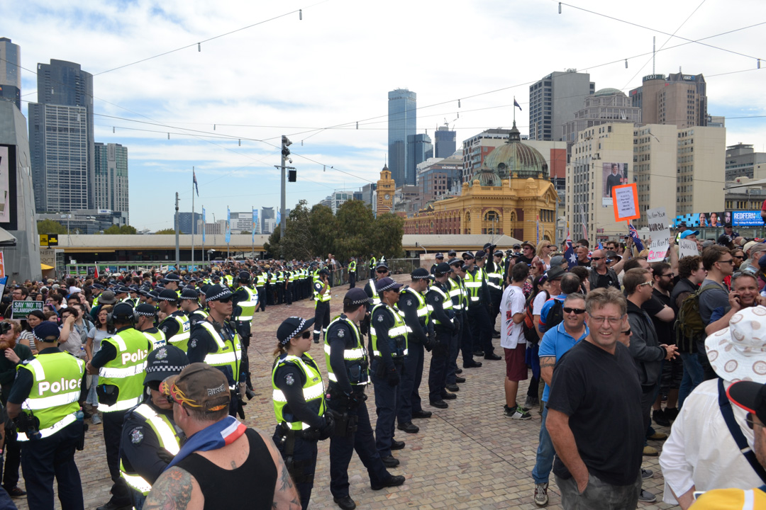 Melbourne Protest Racist Police Facist Counter Protest 2015