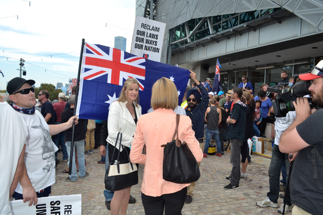 Melbourne Protest Racist Police Facist Counter Protest 2015