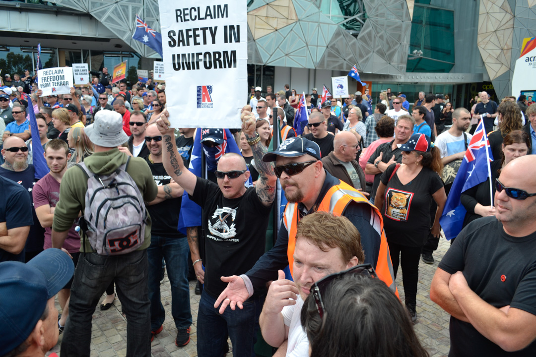 Melbourne Protest Racist Police Facist Counter Protest 2015