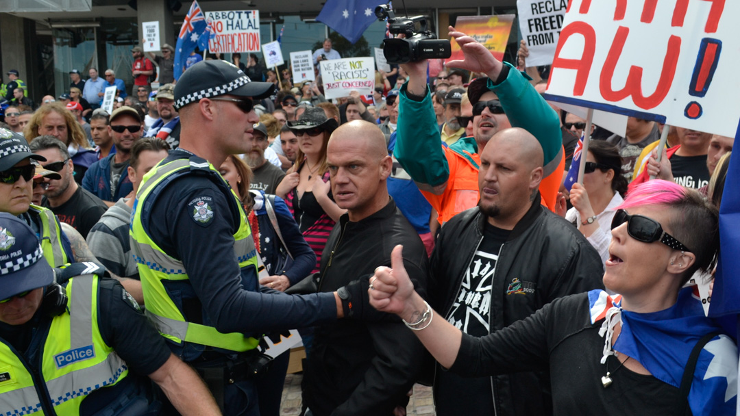 Melbourne Protest Racist Police Facist Counter Protest 2015
