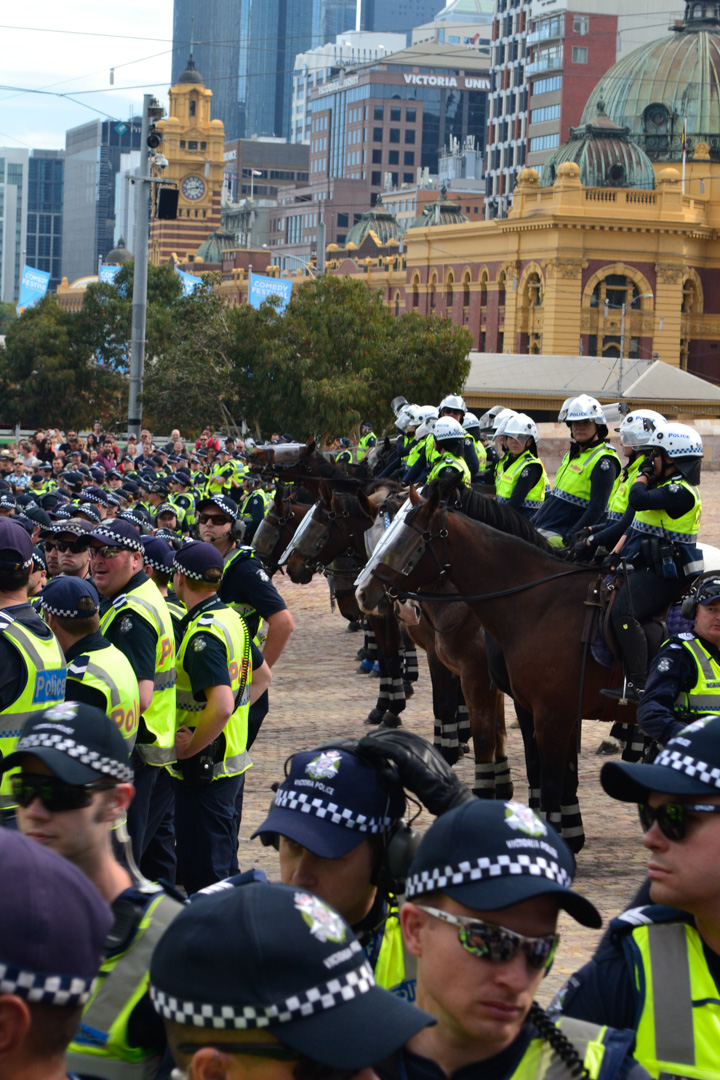 Melbourne Protest Racist Police Facist Counter Protest 2015