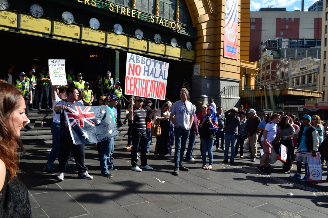 Melbourne Political Protest Racist Police Facist Counter Protest 2015