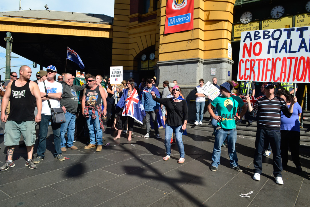 Melbourne Protest Racist Police Facist Counter Protest 2015