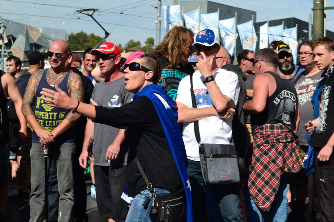Melbourne Political Protest Racist Police Facist Counter Protest 2015