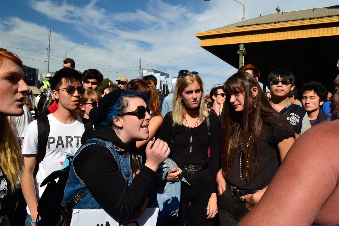 Melbourne Political Protest Racist Police Facist Counter Protest 2015