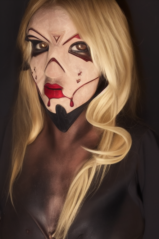 horror girl AI image creation