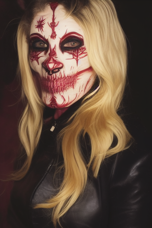 horror girl AI image creation