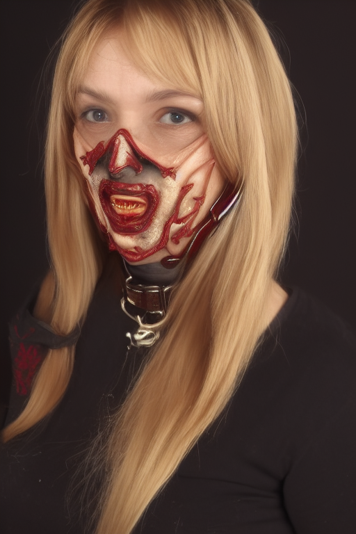 horror girl AI image creation