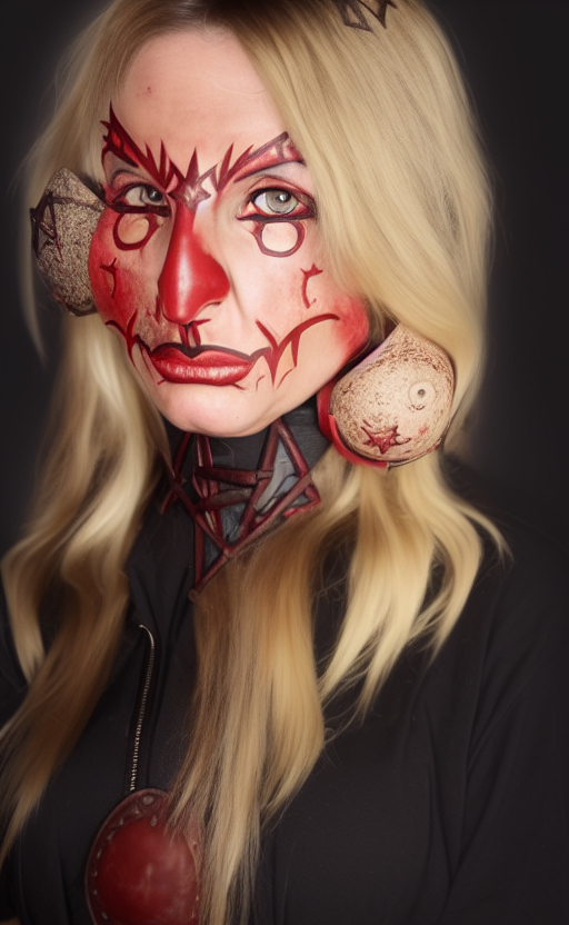 horror girl AI image creation