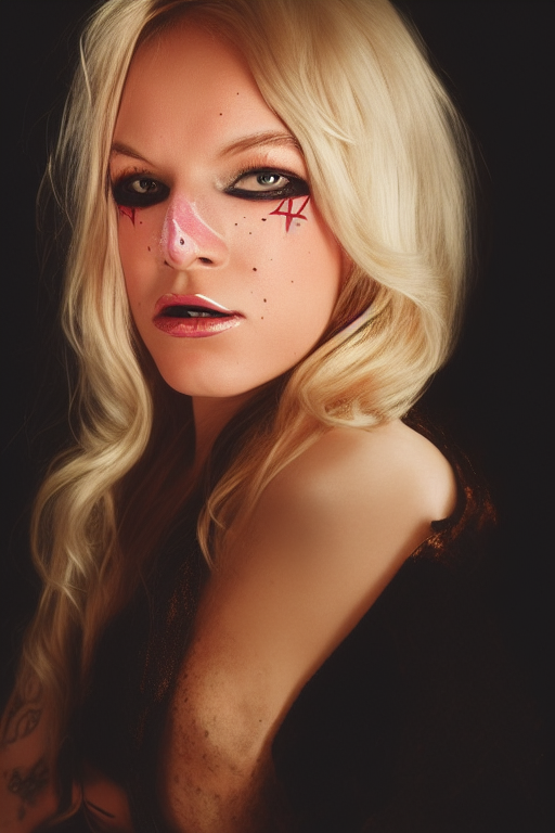 horror girl AI image creation