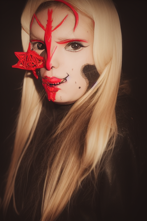 horror girl AI image creation