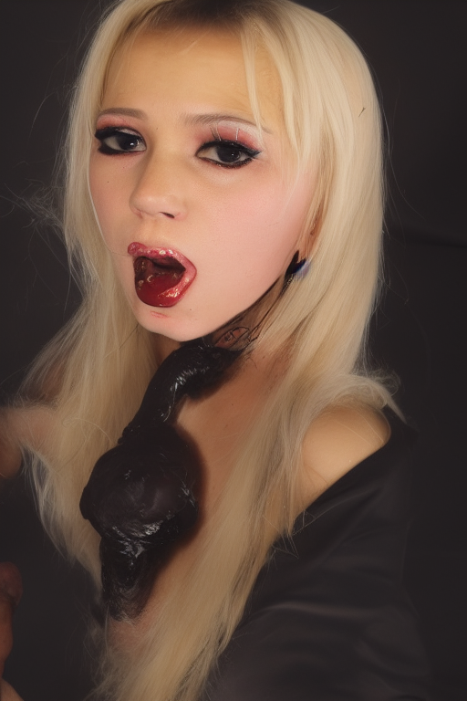 horror girl AI image creation