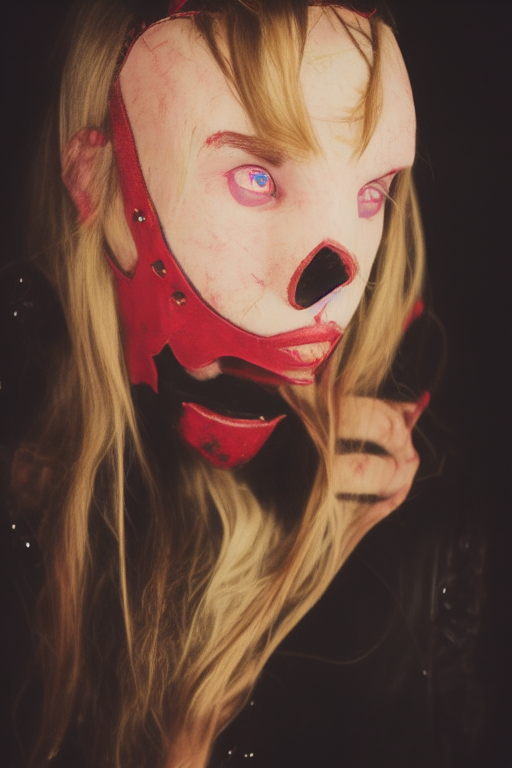 horror girl AI image creation