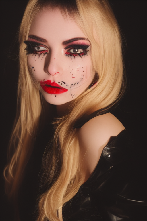 horror girl AI image creation