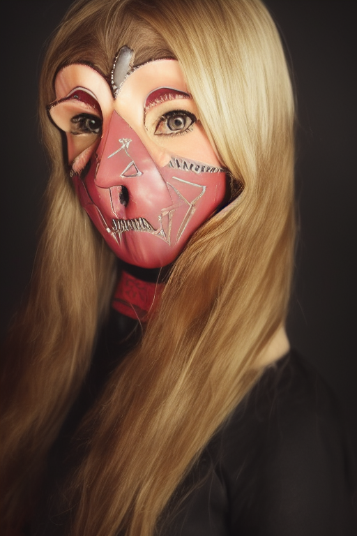 horror girl AI image creation