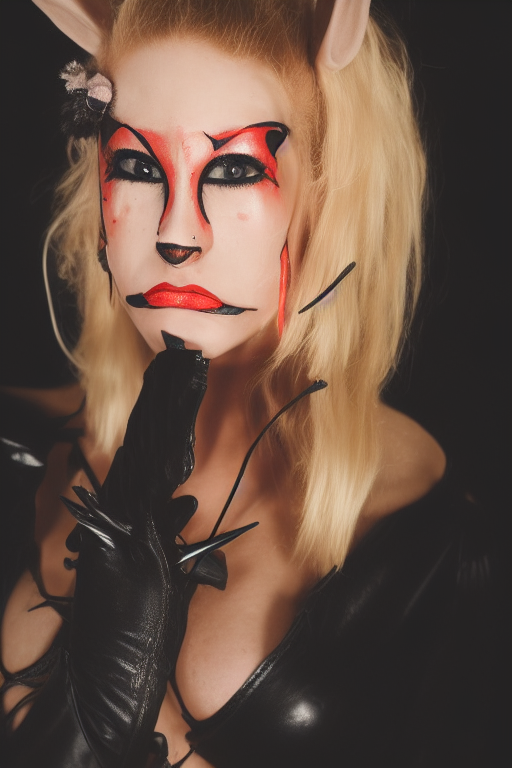 horror girl AI image creation